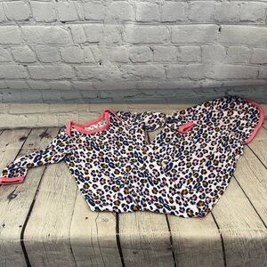Little Sleepies Pink Cheetah Print Newborn Knot Gown